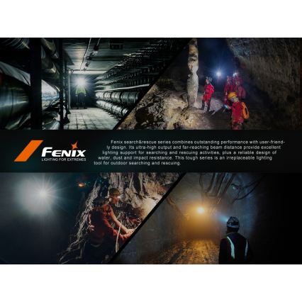 Fenix HP35R - LED презареждаема челна лампа с регулиране на яркостта, USB, 5000 mAh, IP66, 4000 lm, 500 h, черна