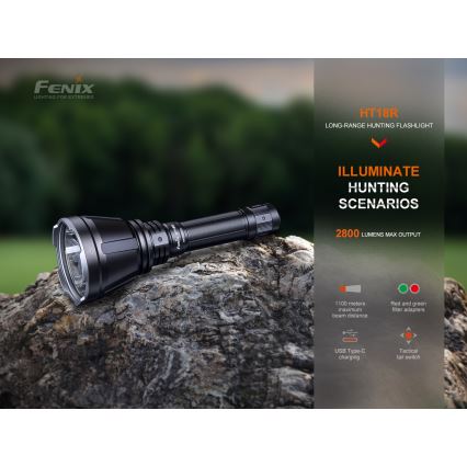 Fenix HT18R - LED Димируем rechargeable flashlight LED/1x21700 IP68 2800 lm 42 ч.