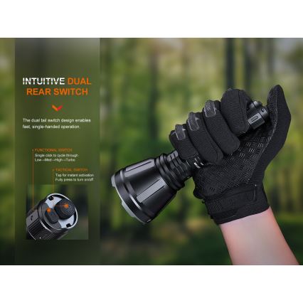 Fenix HT18R - LED Димируем rechargeable flashlight LED/1x21700 IP68 2800 lm 42 ч.