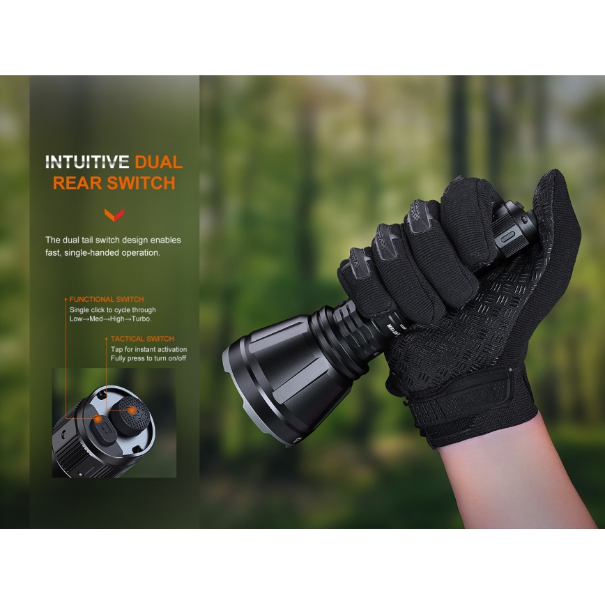 Fenix HT18R - LED Димируем rechargeable flashlight LED/1x21700 IP68 2800 lm 42 ч.