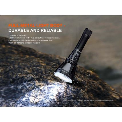 Fenix HT18RV20 - LED фенер с функция за димиране и презареждане, LED/USB 6000 mAh IP68 3700 lm 87 h черен