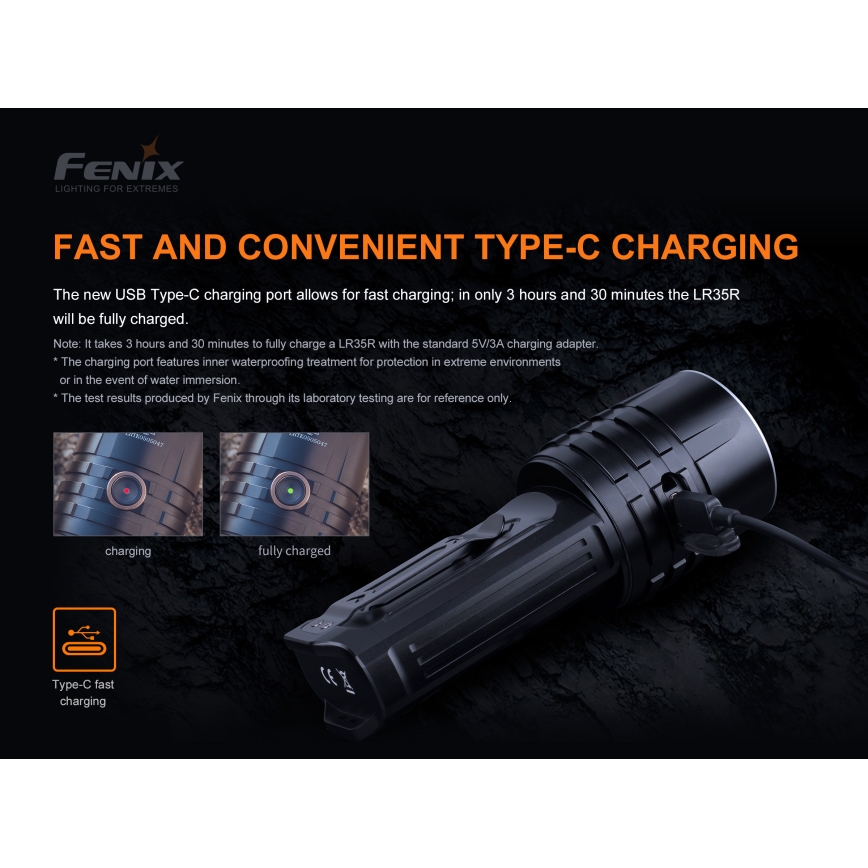 Fenix LR35R - LED Акумулаторно фенерче 6xLED/2x21700 IP68 10000 lm 80 ч