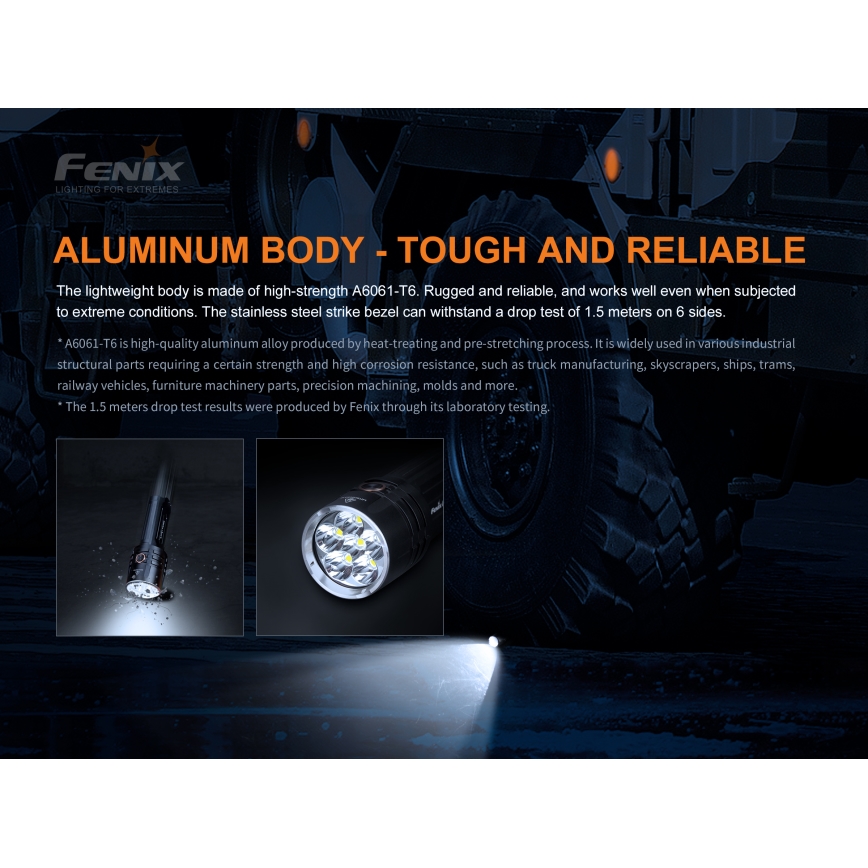 Fenix LR35R - LED Акумулаторно фенерче 6xLED/2x21700 IP68 10000 lm 80 ч