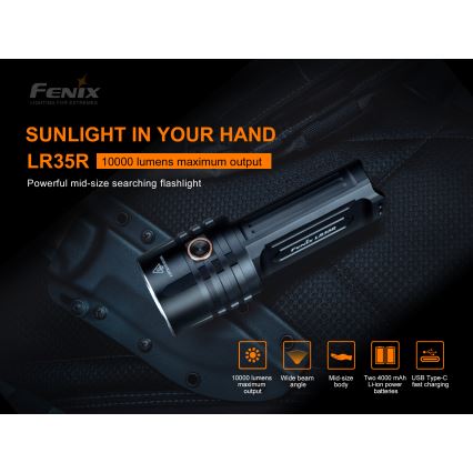 Fenix LR35R - LED Акумулаторно фенерче 6xLED/2x21700 IP68 10000 lm 80 ч