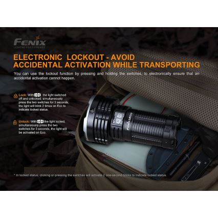 Fenix LR50R - LED Акумулаторно фенерче 4xLED/USB IP68 12000 lm 58 ч