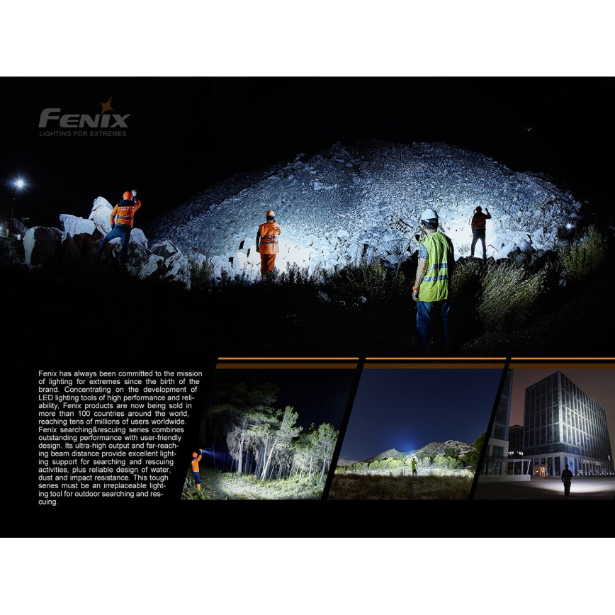 Fenix LR50R - LED Акумулаторно фенерче 4xLED/USB IP68 12000 lm 58 ч