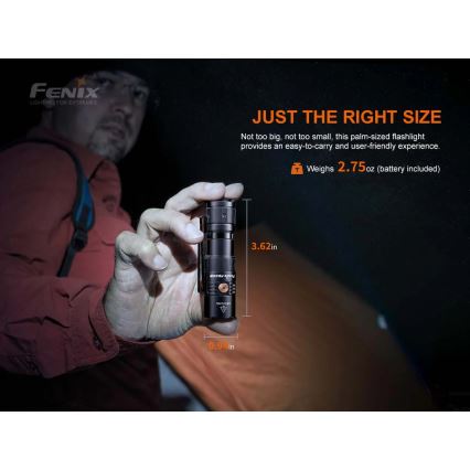 Fenix PD25R - LED Акумулаторно фенерче LED/USB/1xCR123A IP68 800 lm 70 h 700 mAh