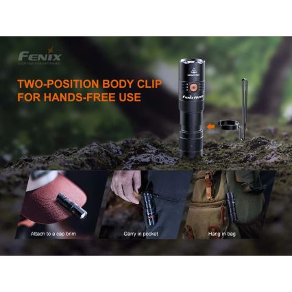 Fenix PD25R - LED Акумулаторно фенерче LED/USB/1xCR123A IP68 800 lm 70 h 700 mAh