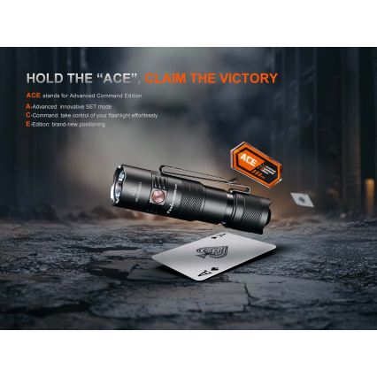 Fenix PD26RACE - регулируем акумулаторен LED фенер LED/USB 1600 mAh IP68 1300 lm 556 ч черен