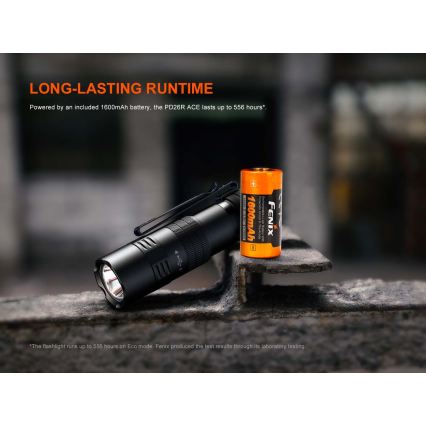 Fenix PD26RACE - регулируем акумулаторен LED фенер LED/USB 1600 mAh IP68 1300 lm 556 ч черен