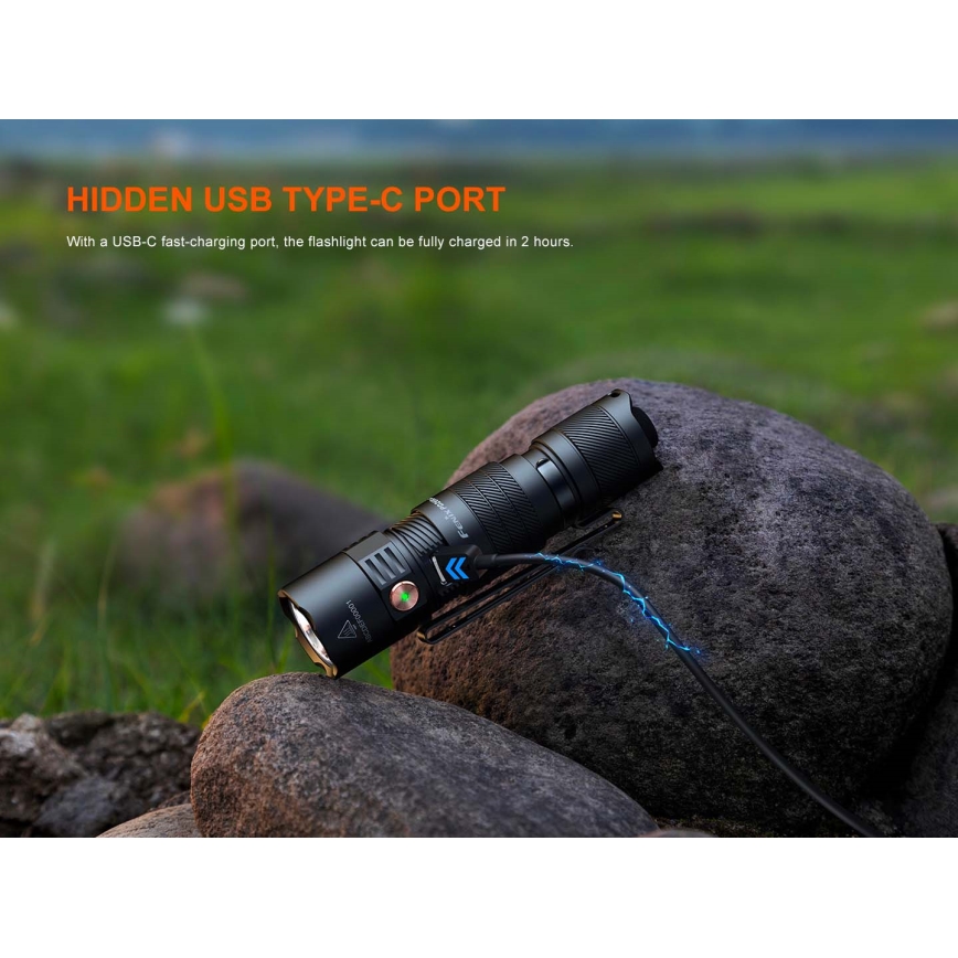 Fenix PD26RACE - регулируем акумулаторен LED фенер LED/USB 1600 mAh IP68 1300 lm 556 ч черен