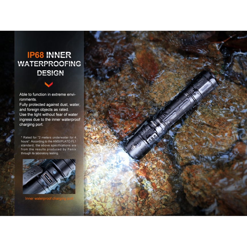 Fenix PD35R - LED Акумулаторно фенерче LED/USB/2xCR123A IP68 1700 lm 100 h 3400 mAh