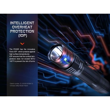 Fenix PD35R - LED Акумулаторно фенерче LED/USB IP68 1700 lm 100 ч.