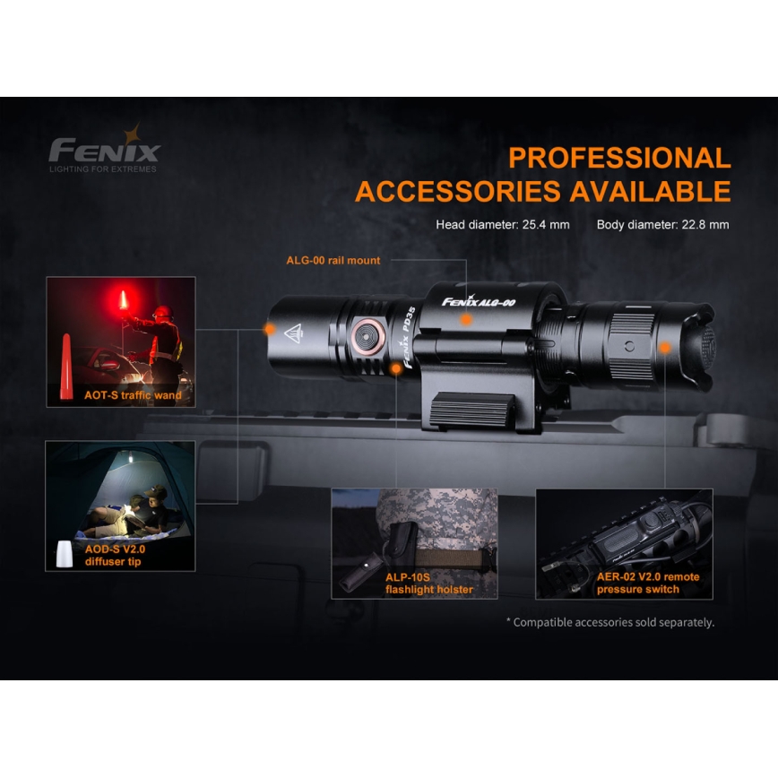 Fenix PD35V30 - LED акумулаторен фенер LED/USB/2xCR123A IP68 1700 лумена 230 ч 2600 mAh