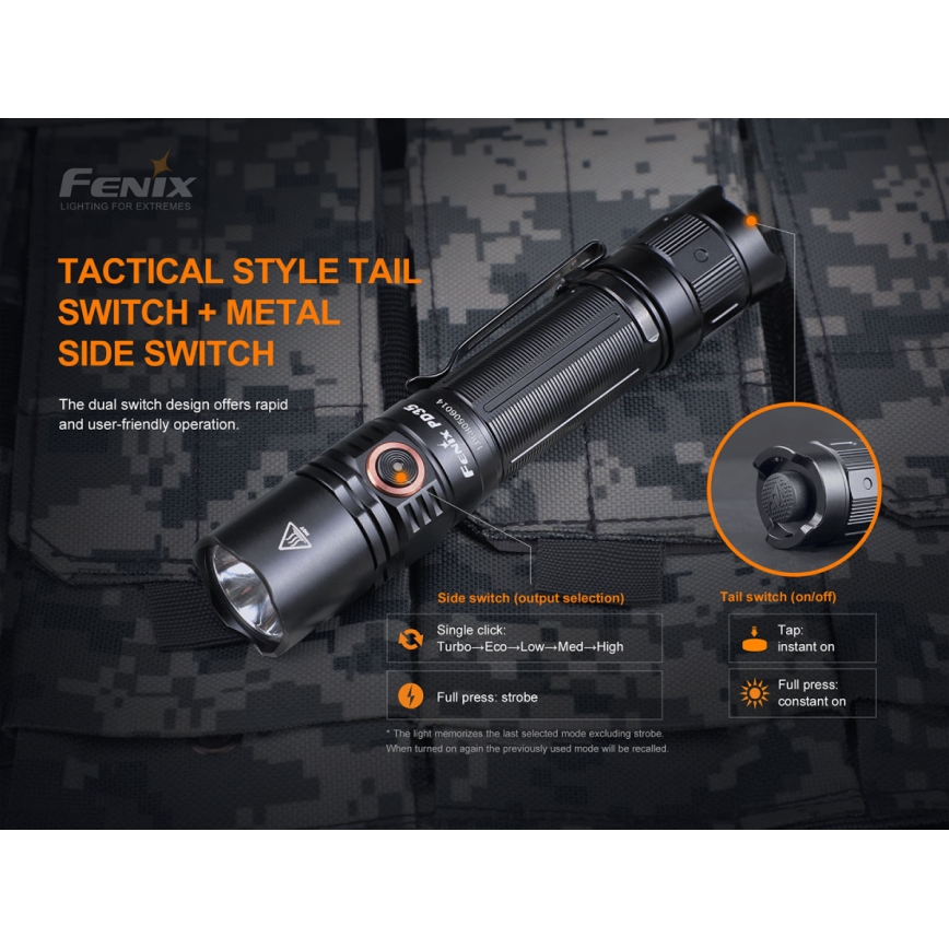 Fenix PD35V30 - LED Акумулаторно фенерче LED/USB/2xCR123A IP68 1700 лъскав 230 h 2600 mAh
