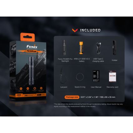 Fenix PD36RPRO - LED Тактическо акумулаторно фенерче LED/USB IP68 2800 lm 42 h 5000 mAh