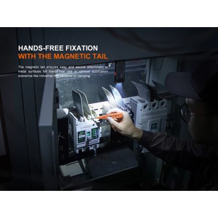 Fenix SW05RREDBLC - LED Димируем акумулаторен фенер LED/USB IPX6 150 lm 49 h черен