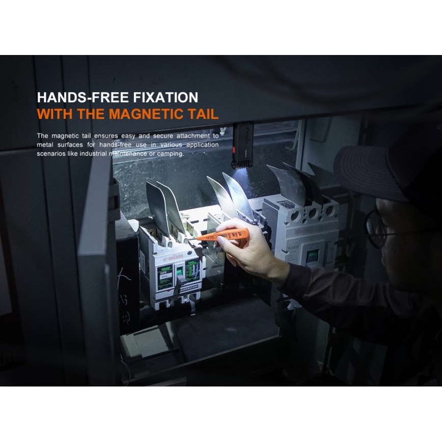 Fenix SW05RREDBLC - LED Димируем акумулаторен фенер LED/USB IPX6 150 lm 49 h черен