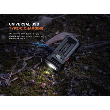 Fenix SW05RREDBLC - LED Димируем акумулаторен фенер LED/USB IPX6 150 lm 49 h черен