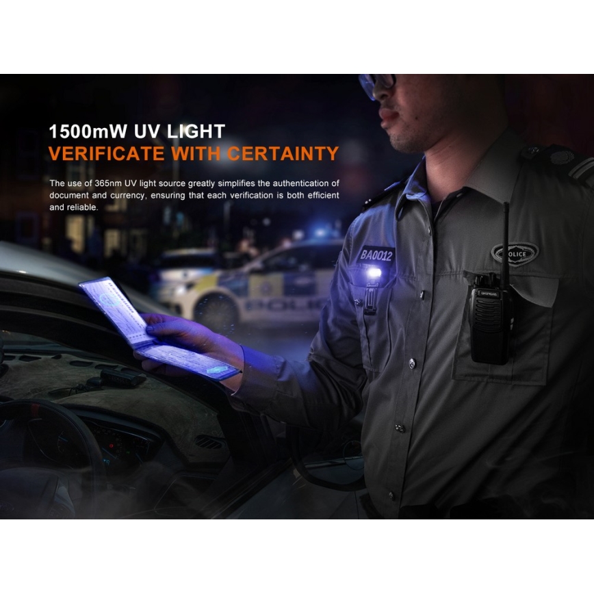 Fenix SW05RUVBLC - LED Димируем акумулаторен фенер LED/USB IPX6 150 lm 49 h 700 mAh черен