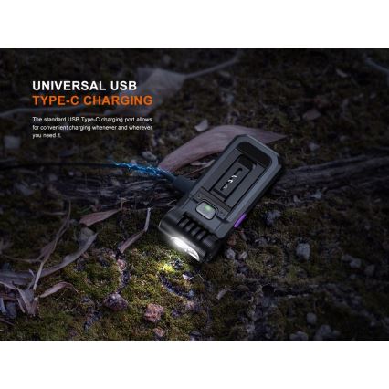 Fenix SW05RUVBLC - LED Димируем акумулаторен фенер LED/USB IPX6 150 lm 49 h 700 mAh черен