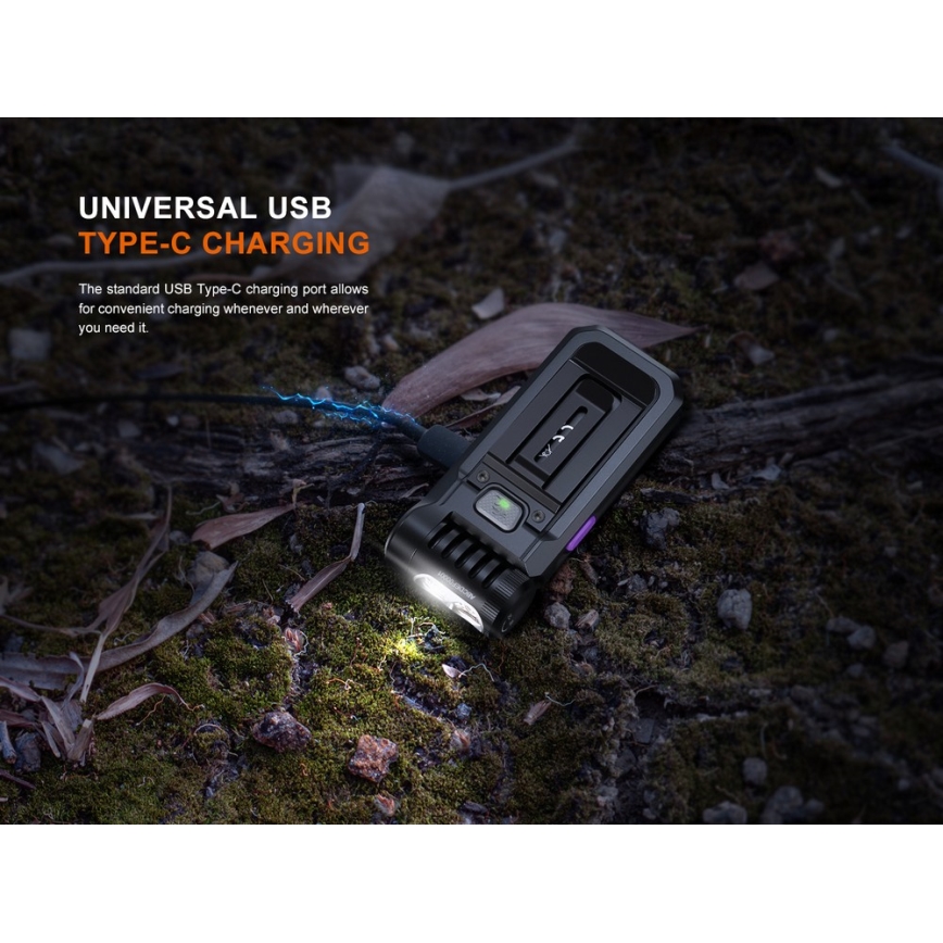 Fenix SW05RUVBLC - LED Димируем акумулаторен фенер LED/USB IPX6 150 lm 49 h 700 mAh черен
