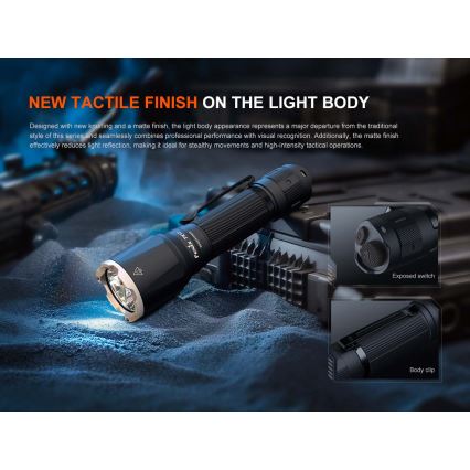 Fenix TK17BLK - акумулаторна LED фенерка с регулируема яркост, LED/USB, 6000 mAh, IP68, 3600 lm, 60 ч, черна