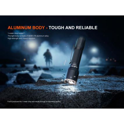 Fenix TK17BLK - акумулаторна LED фенерка с регулируема яркост, LED/USB, 6000 mAh, IP68, 3600 lm, 60 ч, черна