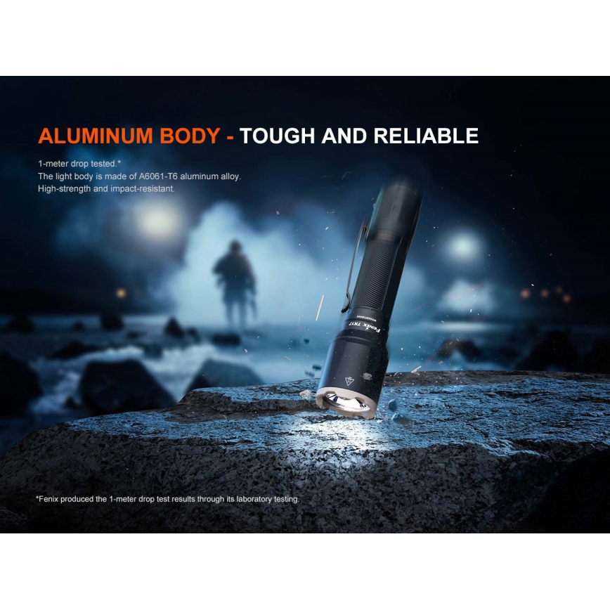 Fenix TK17BLK - акумулаторна LED фенерка с регулируема яркост, LED/USB, 6000 mAh, IP68, 3600 lm, 60 ч, черна