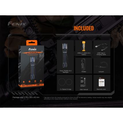 Fenix TK20RV20 - LED Тактическо акумулаторно фенерче LED/USB IP68 3000 lm 48 ч.