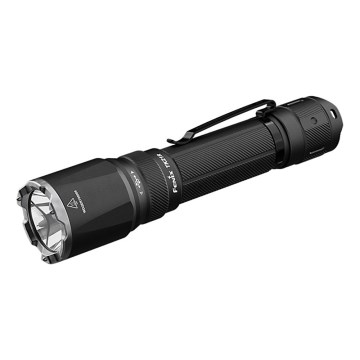 Fenix TK21RBLK - LED акумулаторен фенер с регулируема яркост и LED/USB зареждане, 6000 mAh, IP68, 3600 lm, 72,5 h, черен