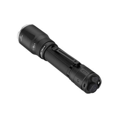 Fenix TK21RBLK - LED акумулаторен фенер с регулируема яркост и LED/USB зареждане, 6000 mAh, IP68, 3600 lm, 72,5 h, черен