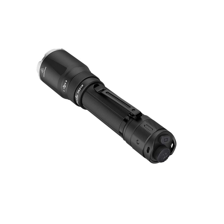 Fenix TK21RBLK - LED акумулаторен фенер с регулируема яркост и LED/USB зареждане, 6000 mAh, IP68, 3600 lm, 72,5 h, черен