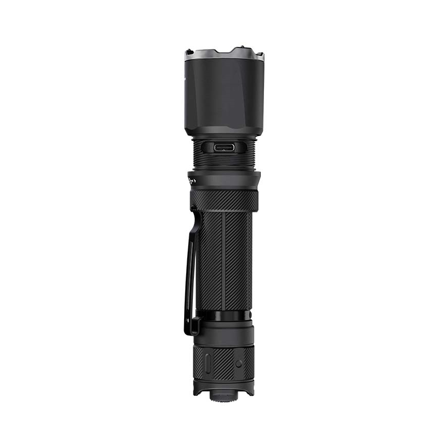 Fenix TK21RBLK - LED акумулаторен фенер с регулируема яркост и LED/USB зареждане, 6000 mAh, IP68, 3600 lm, 72,5 h, черен