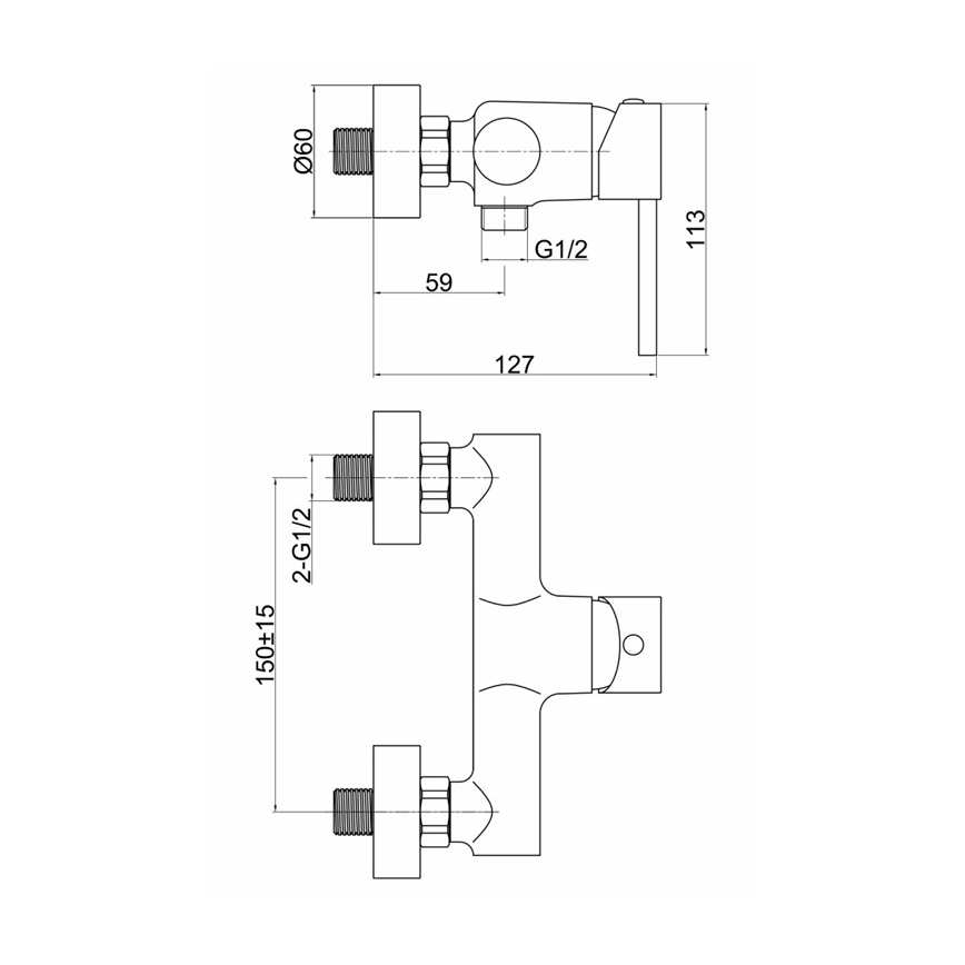 FERRO - Душ смесител FIESTA лъскав хром