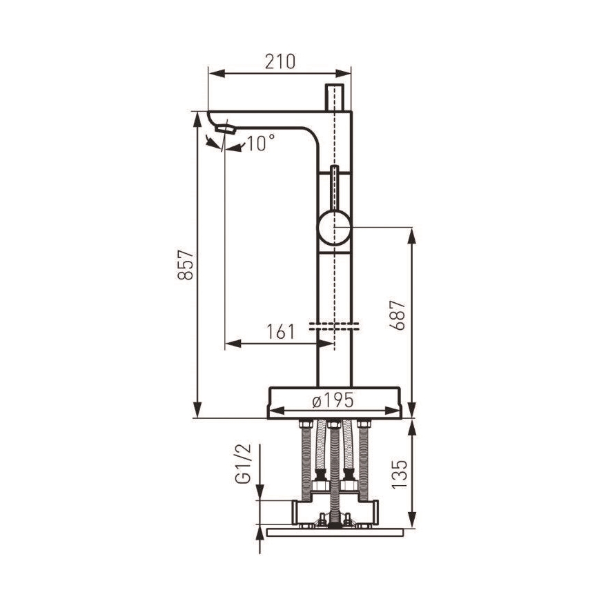 FERRO - Свободностоящ комплект за вана със смесител FIESTA, гланцов хром