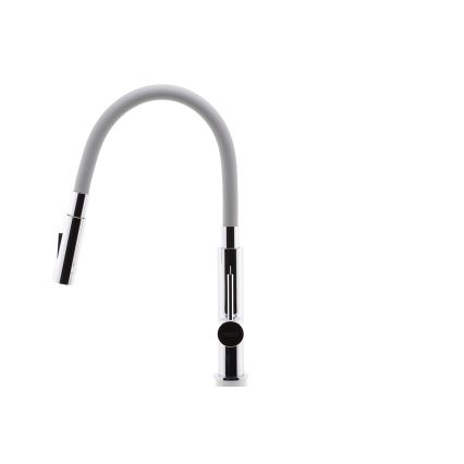 FERRO - Кран за мивка с гъвкаво рамо лъскав хром/сив