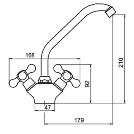 FERRO - кухненски смесител ANTICA, бронзово покритие