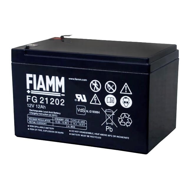 Fiamm FG21202 - Оловен Акумулатор 12V/12Ah/faston 6,3mm