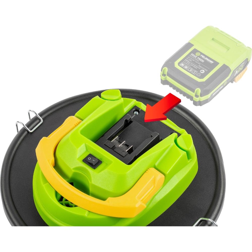 Fieldmann - Безжична прахосмукачка за пепел 150W/20V