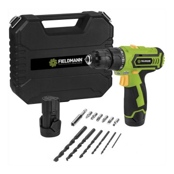 Fieldmann - Безжична бормашина с аксесоари 12V 1300 mAh