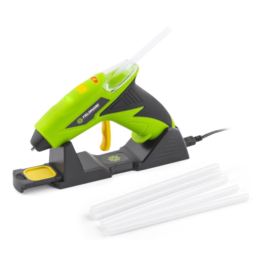 Fieldmann - Cordless hot glue gun 4V 1500 mAh зелен