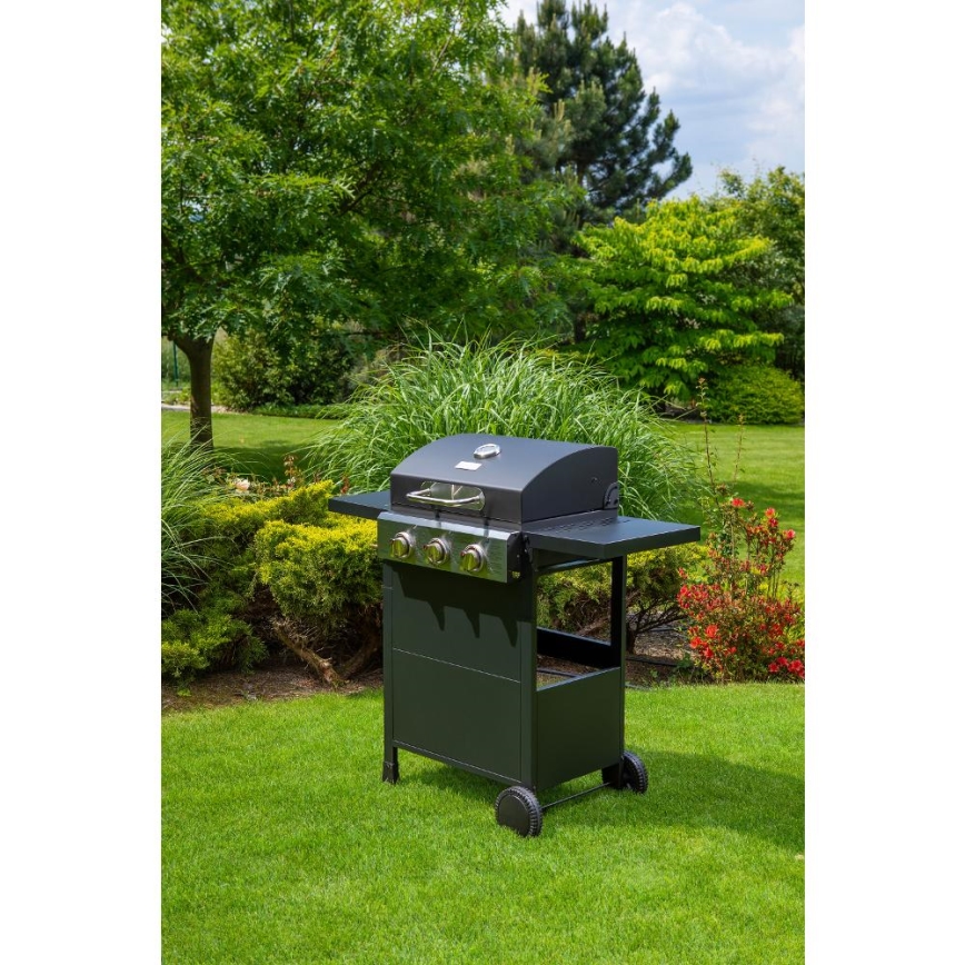 Fieldmann - Газов грил с 3 горелки, черен