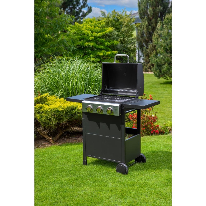 Fieldmann - Газов грил с 3 горелки, черен