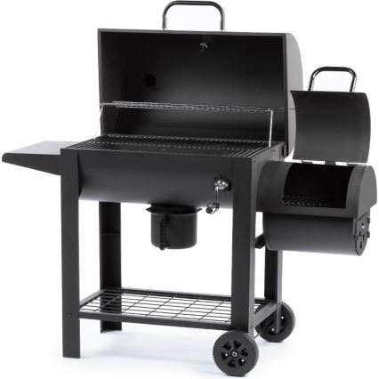 Fieldmann - Грил с дървени въглища с опушен ефект черен