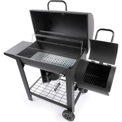 Fieldmann - Грил с дървени въглища с опушен ефект черен