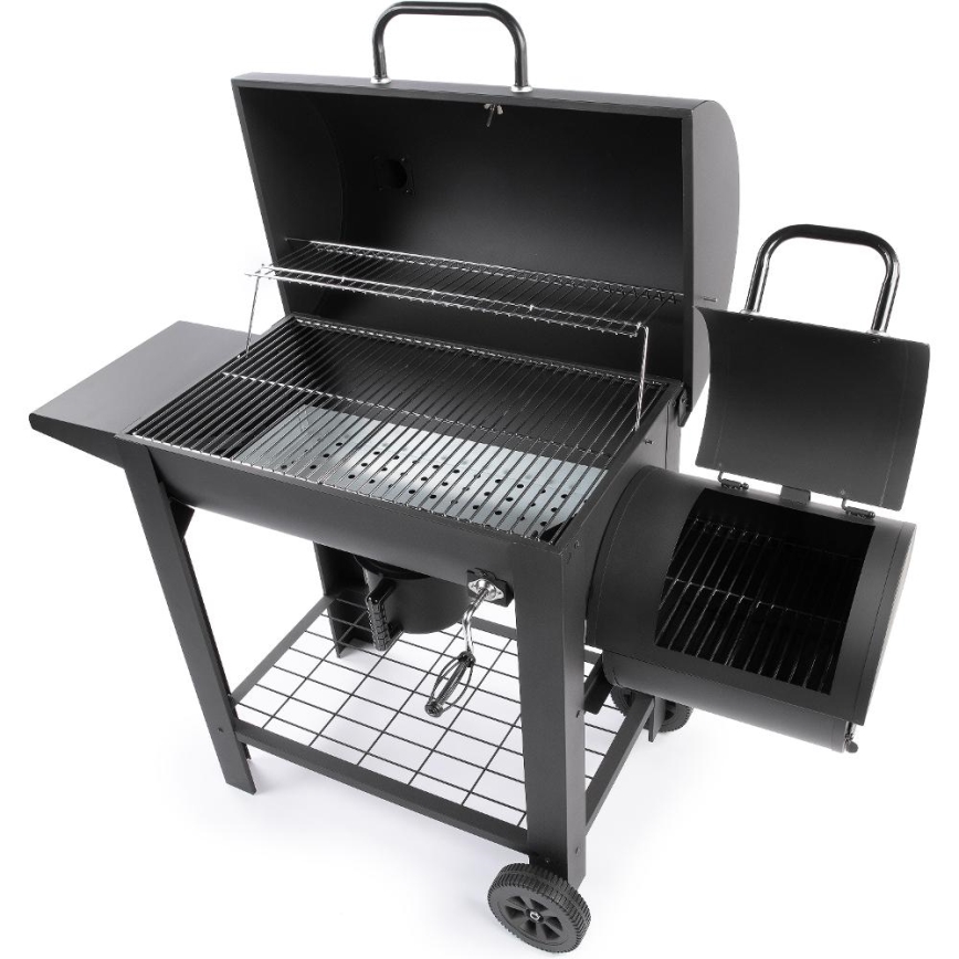 Fieldmann - Грил с дървени въглища с опушен ефект черен