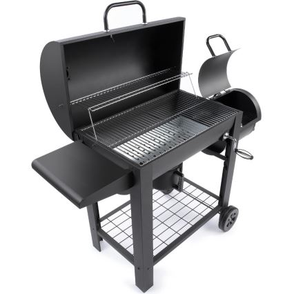 Fieldmann - Грил с дървени въглища с опушен ефект черен