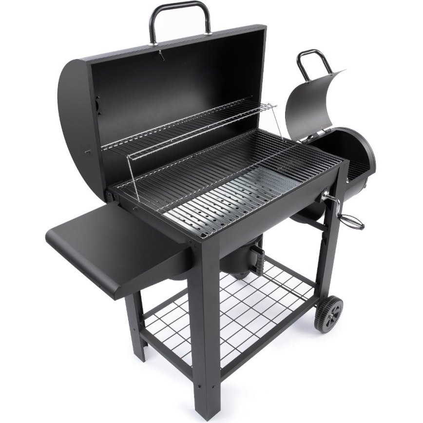 Fieldmann - Грил с дървени въглища с опушен ефект черен