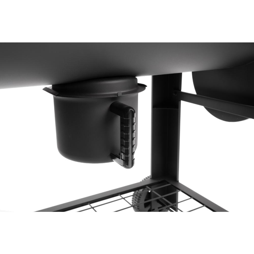 Fieldmann - Грил с дървени въглища с опушен ефект черен